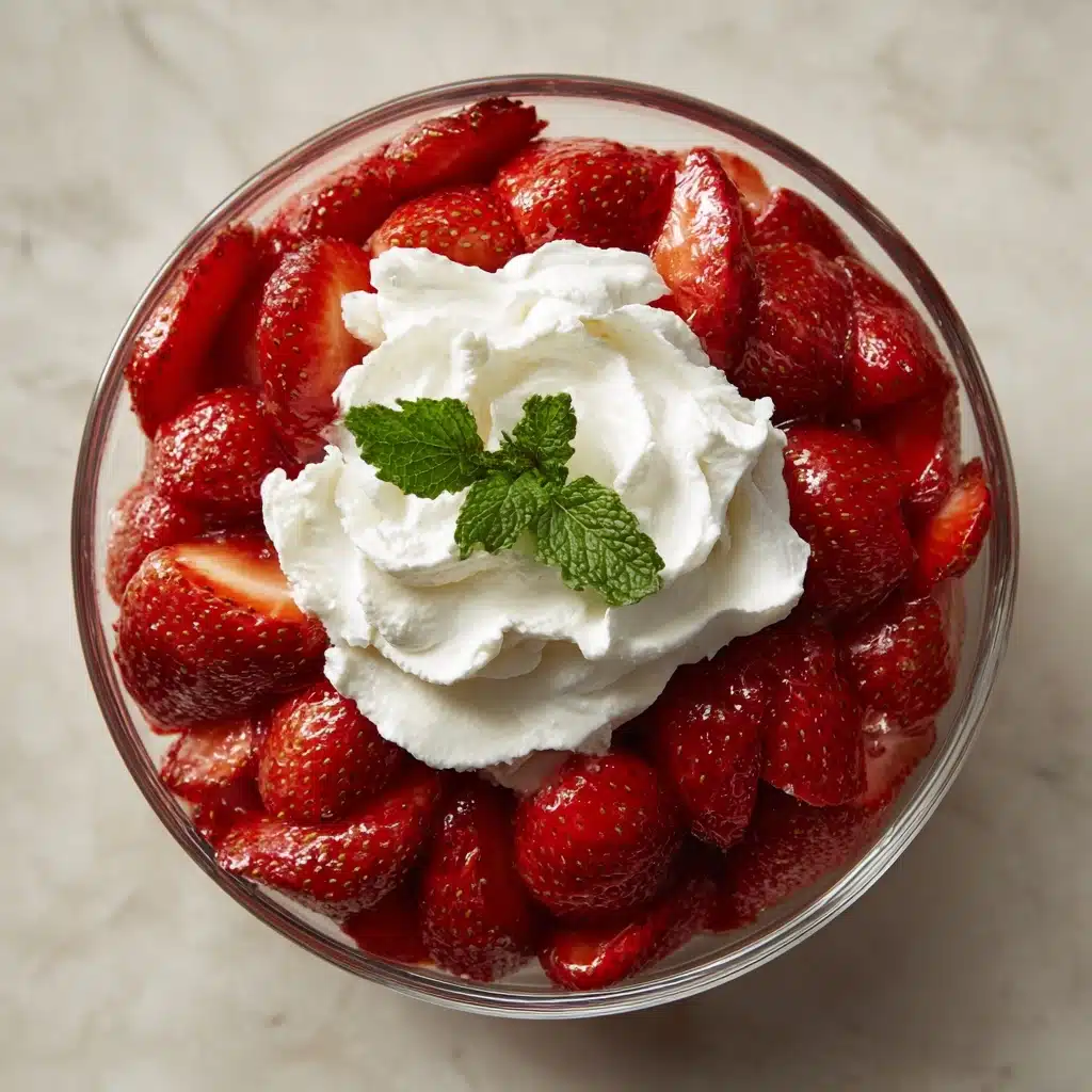 Strawberries with Mint-Infused Cream Recipe - Recipe Image