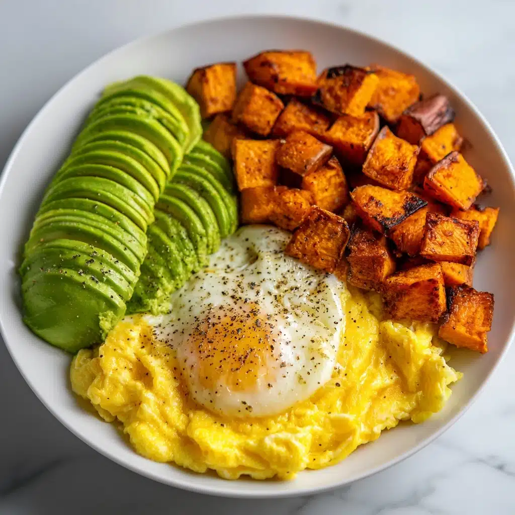 Soft Scramble and Roasted Sweet Potato Plate Recipe - Recipe Image