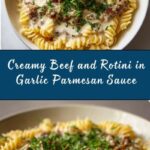 Beef and Rotini in Garlic Parmesan Sauce Recipe