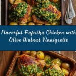 Paprika Chicken with Olive Walnut Vinaigrette Recipe