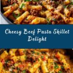 Cheesy Ground Beef Pasta Skillet Recipe
