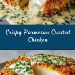 Parmesan Crusted Chicken With Creamy Garlic Sauce Recipe