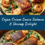 Cajun Cream Sauce with Salmon and Shrimp Recipe