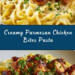 Chicken Bites with Creamy Parmesan Pasta Recipe