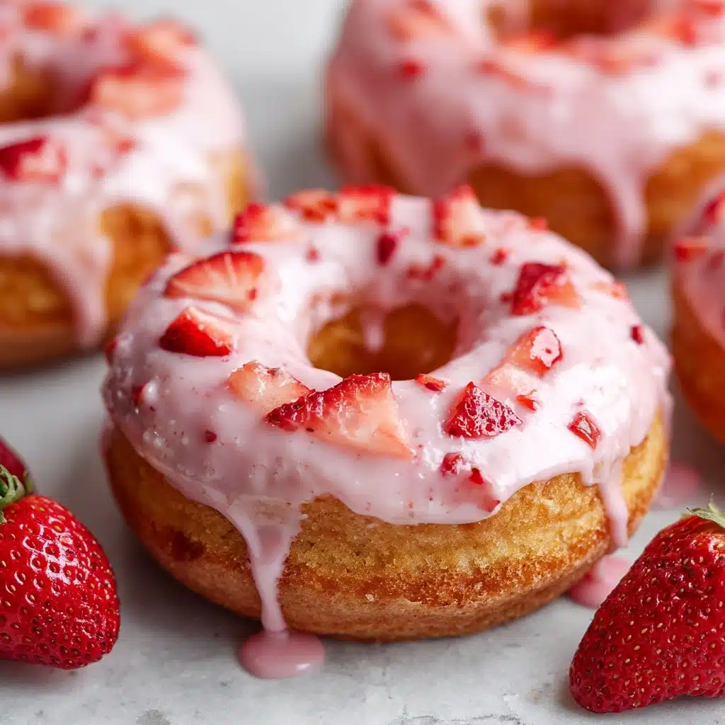 Strawberry Glazed French Crullers Recipe - Recipe Image