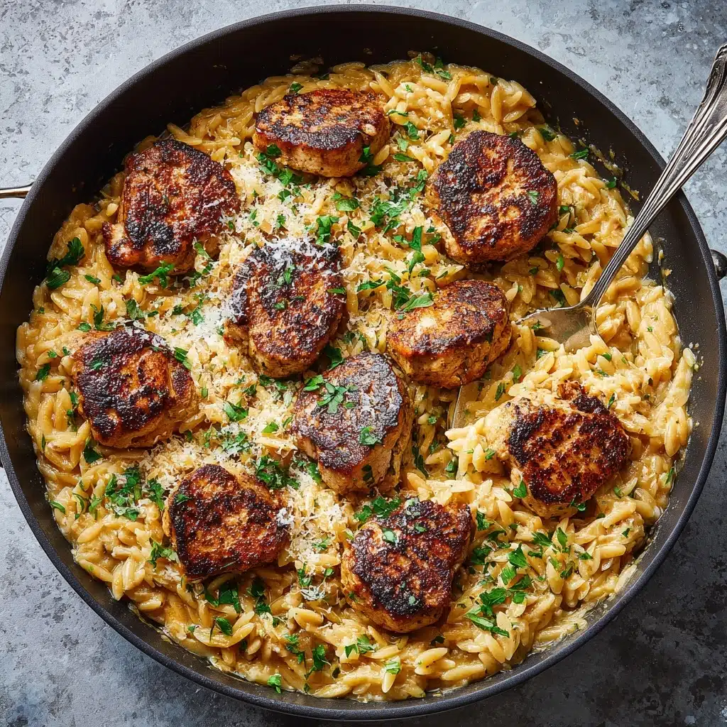 One-Pan Creamy Parmesan Chicken & Rice Recipe - Recipe Image