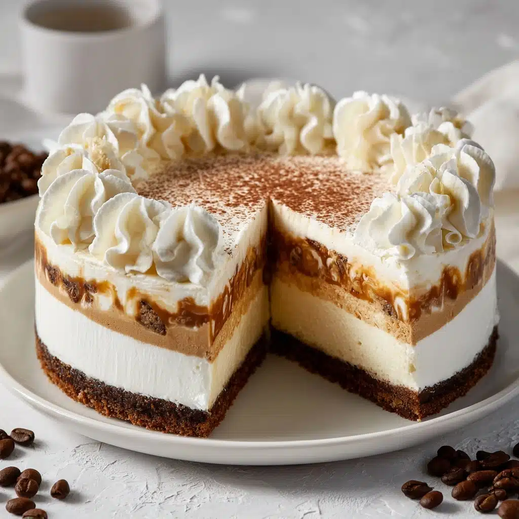 Sumptuous Espresso-Infused Biscuit and Cream Cheese Cake Recipe - Recipe Image