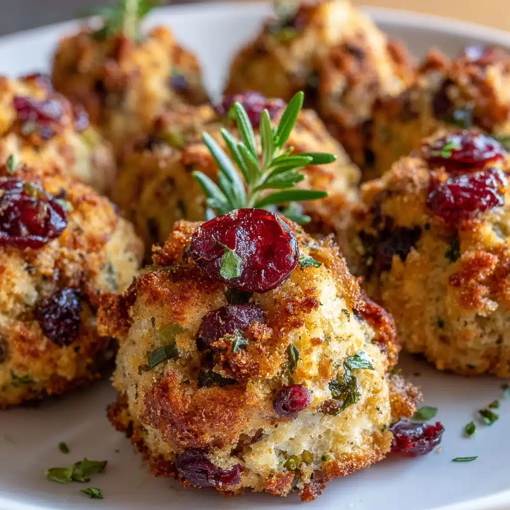 Cranberry & Turkey Stuffing Balls Recipe - Recipe Image