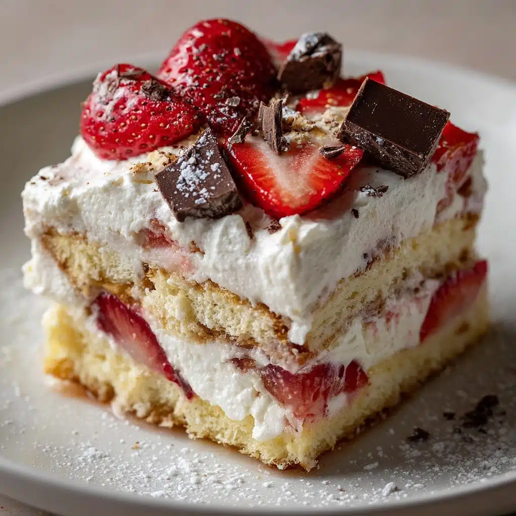 White Chocolate-Strawberry Tiramisu Recipe - Recipe Image