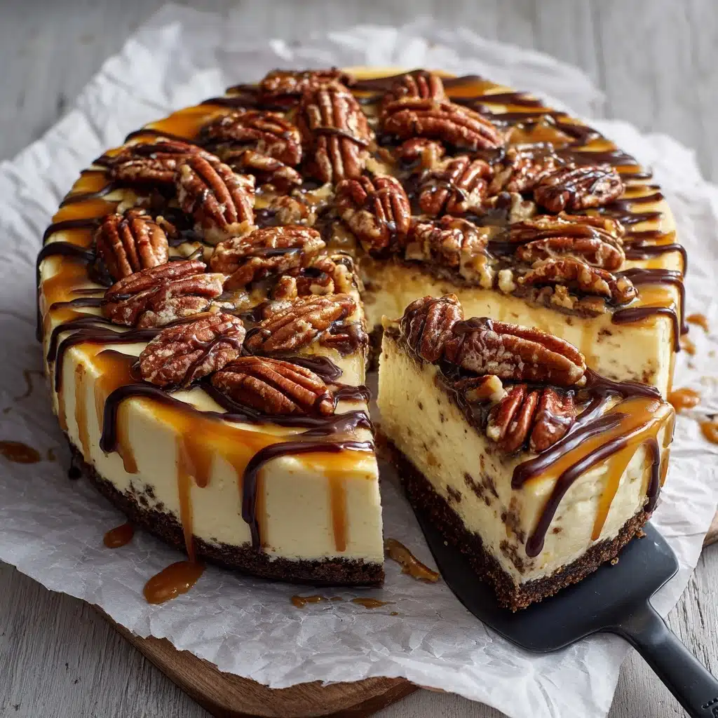 Keto Turtle Cheesecake Recipe - Recipe Image
