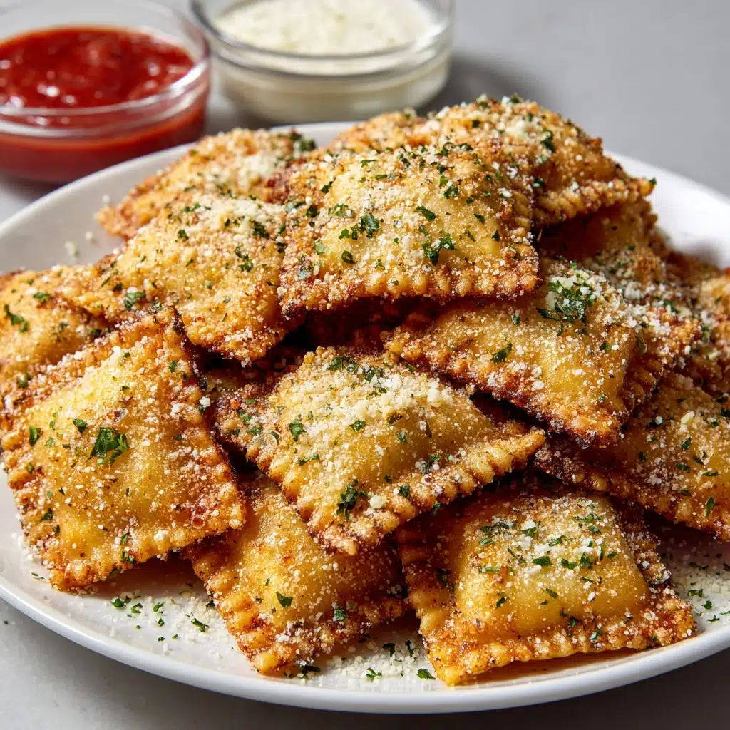Fried Ravioli with Marinara Dipping Sauce Recipe - Recipe Image