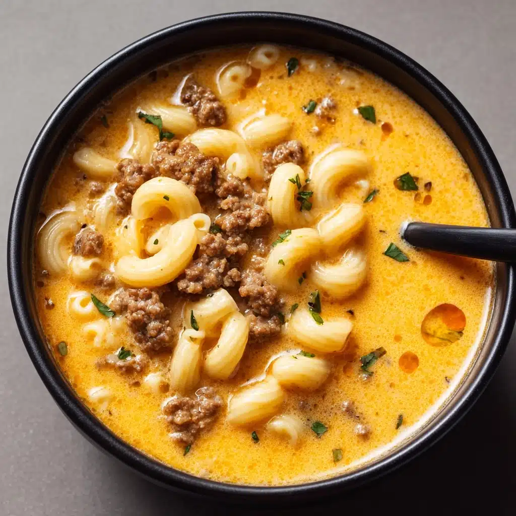 One-Pot Macaroni Cheeseburger Soup Recipe - Recipe Image