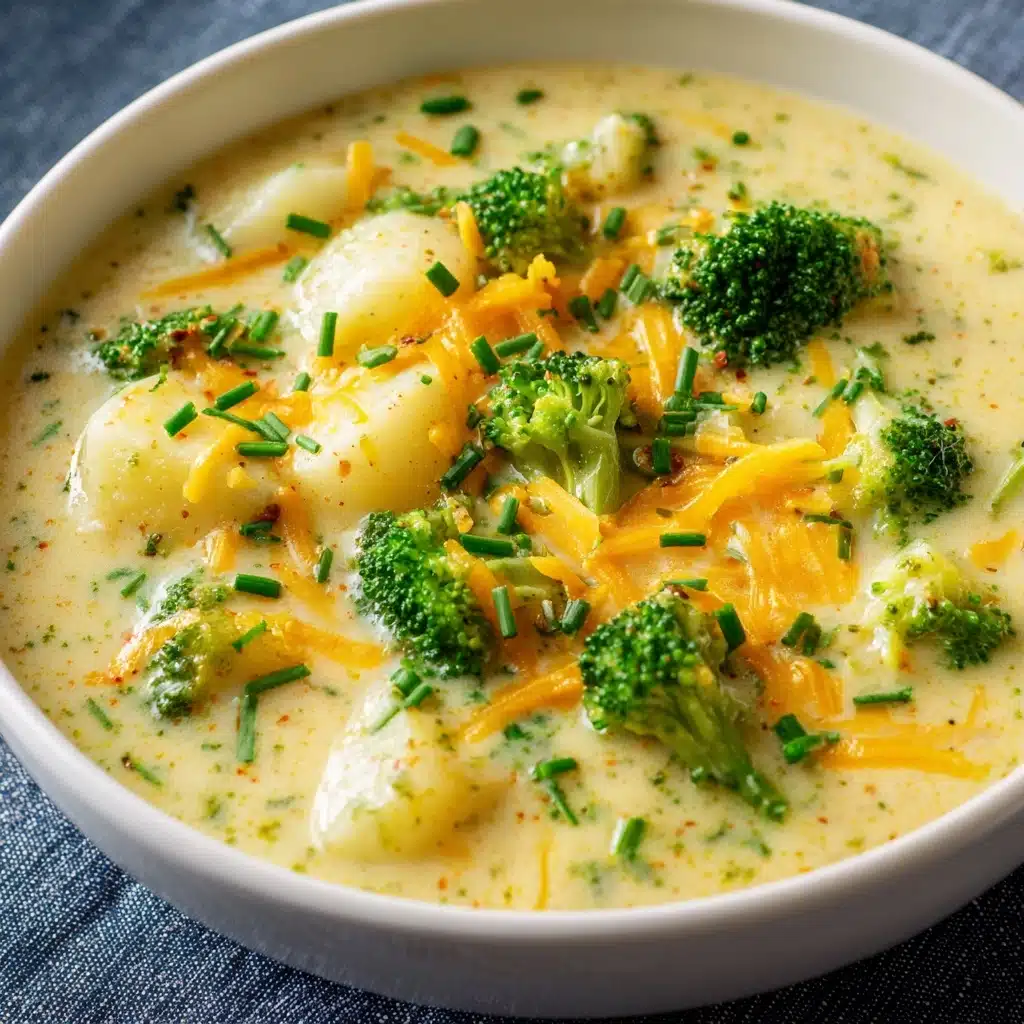 Crockpot Potato Broccoli Cheddar Soup Recipe - Recipe Image