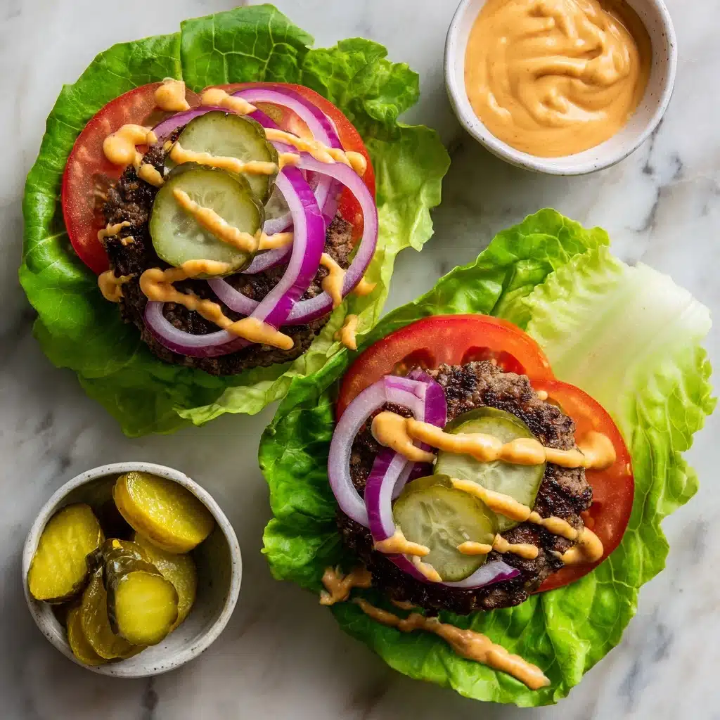 Low Carb Burger Lettuce Wraps Recipe - Recipe Image