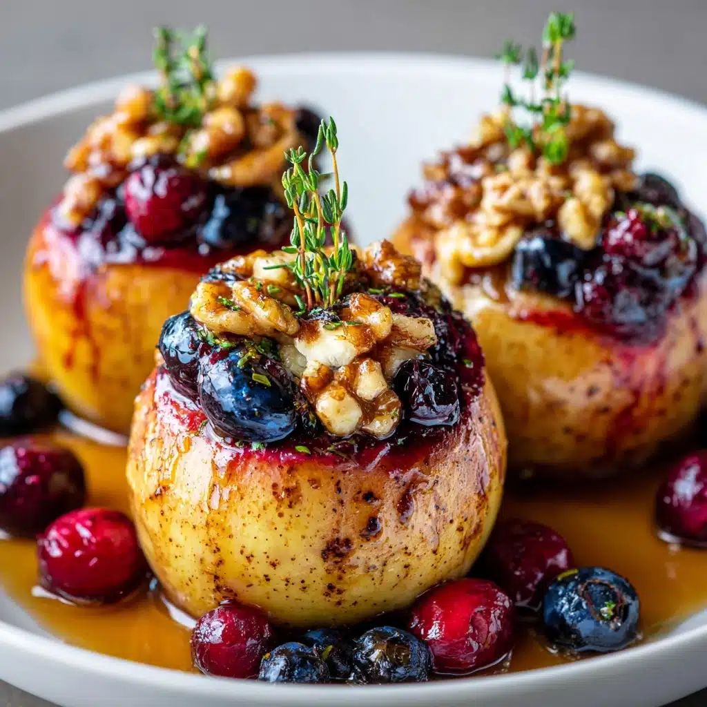 Baked Pears with Berries, Honey, Walnuts & Blue Cheese Recipe - Recipe Image