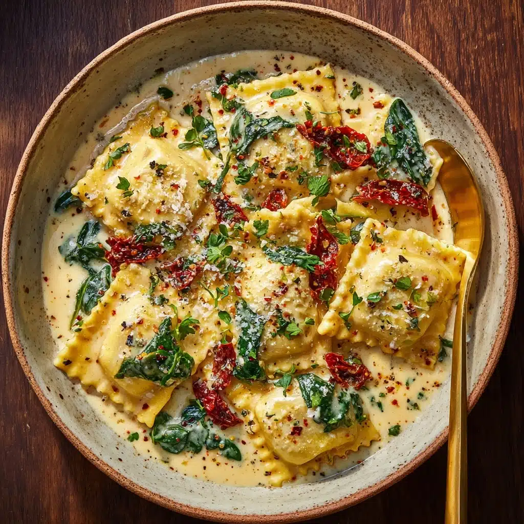 Creamy Tuscan Ravioli Recipe - Recipe Image