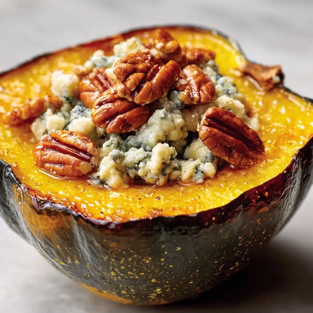 Maple Blue Cheese Pecan Roasted Acorn Squash Recipe - Recipe Image