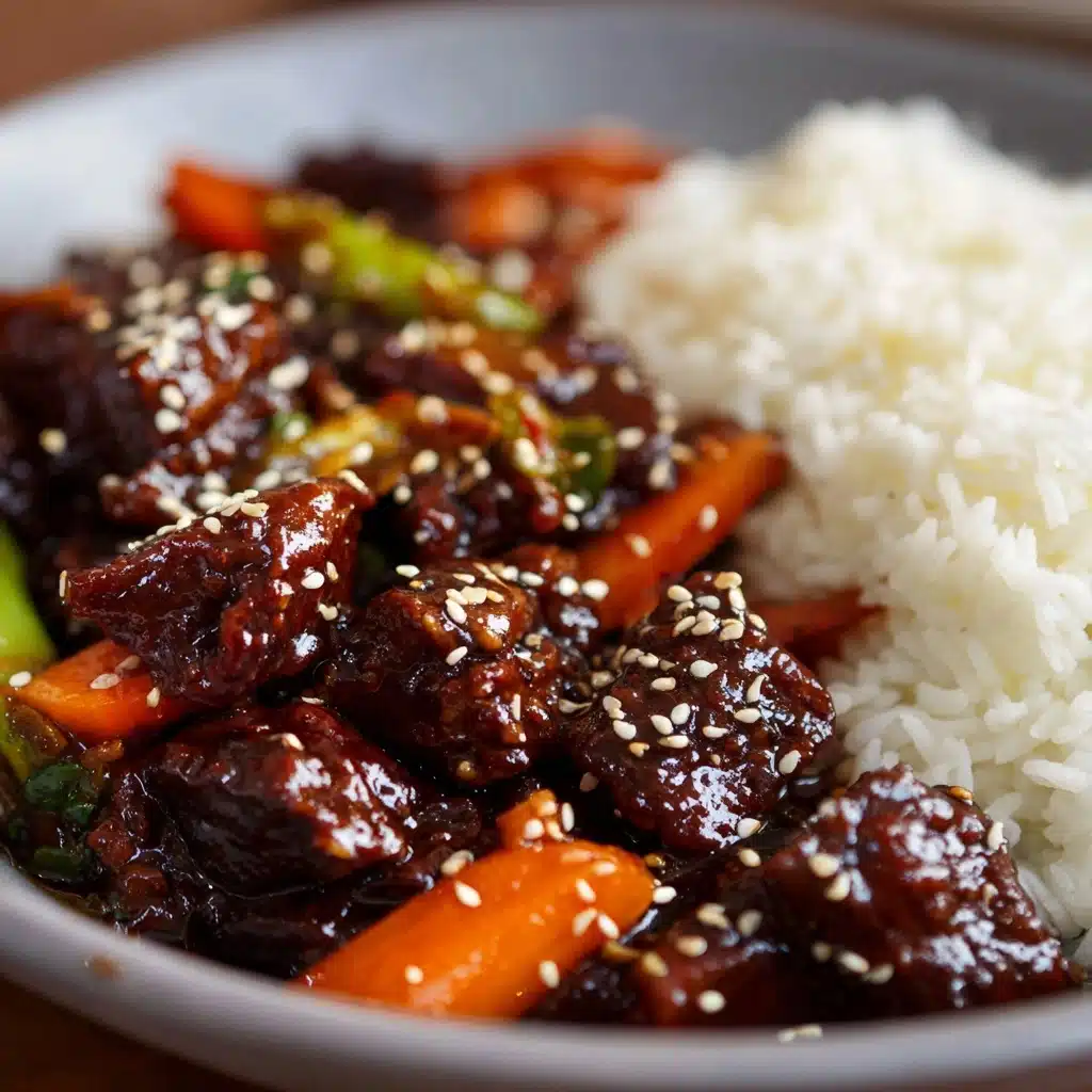 High Protein Beijing Beef Rice Bowls Recipe - Recipe Image