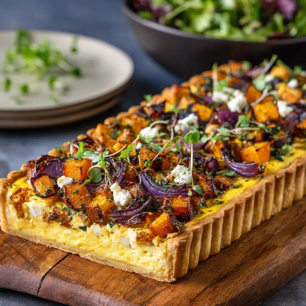 Sweet Potato, Feta & Caramelised Onion Tart Recipe - Recipe Image
