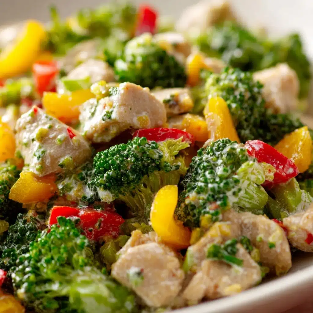 Creamy Broccoli and Chicken Salad Recipe - Recipe Image