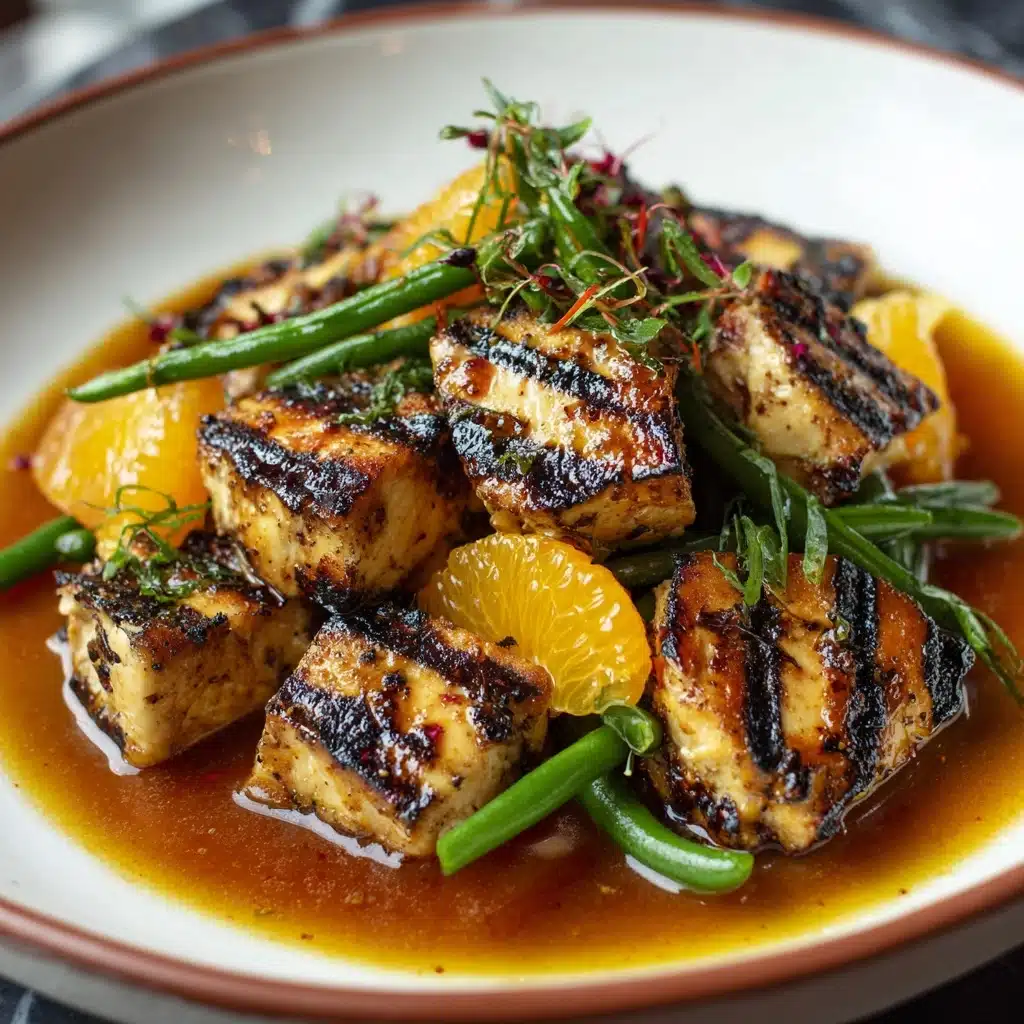Blackened Chicken with Caramel and Clementine Dressing Recipe - Recipe Image