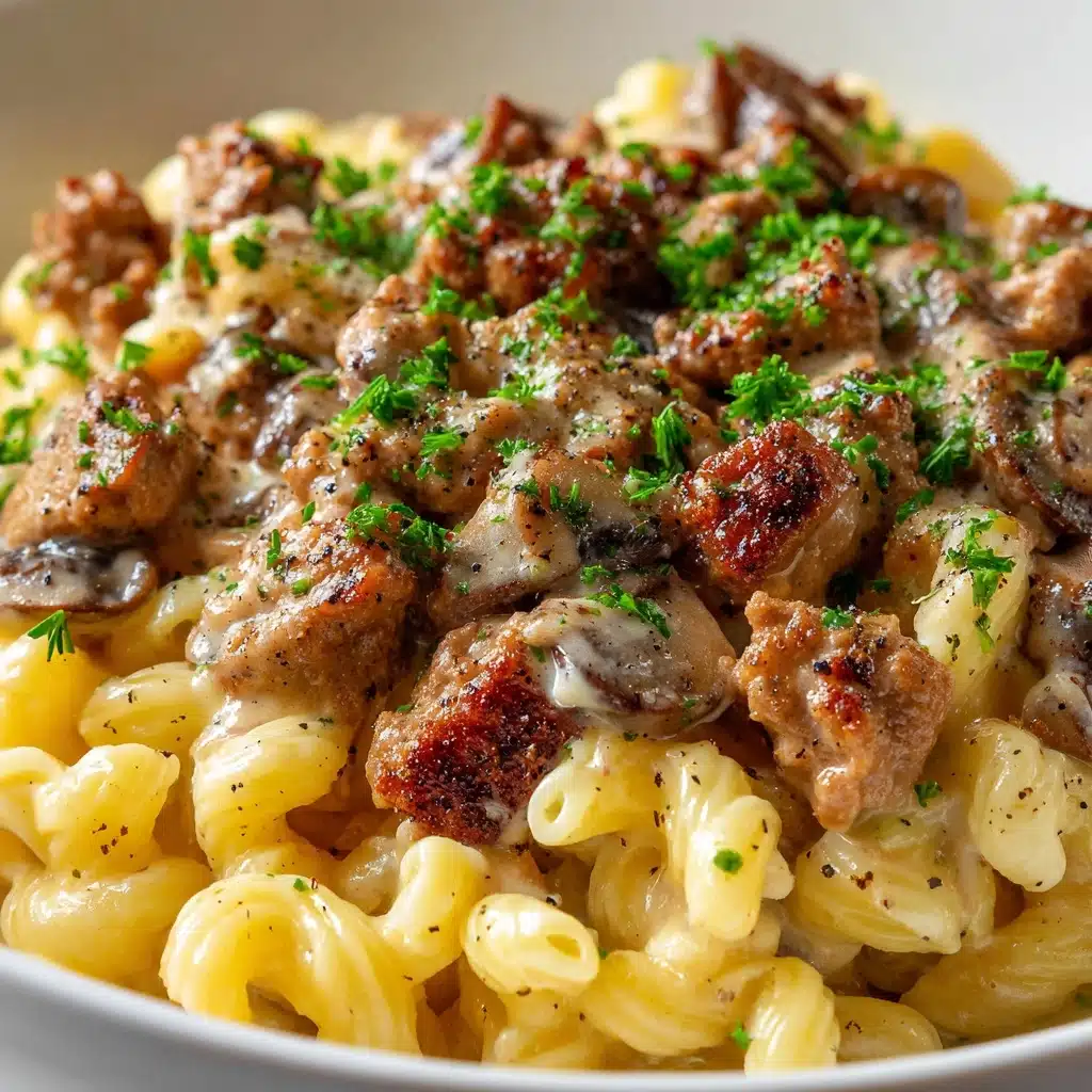 Creamy Beef and Mushroom Macaroni Recipe - Recipe Image