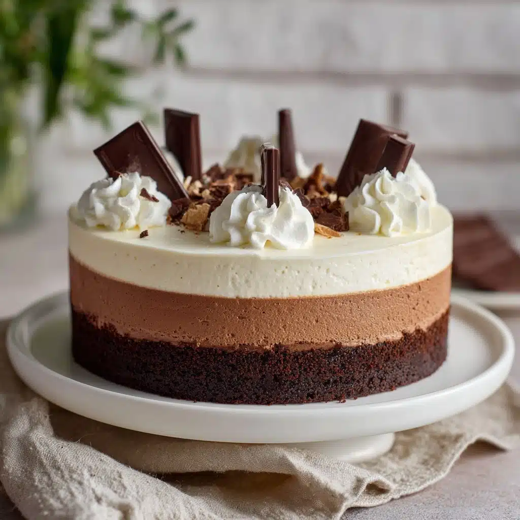 Triple Chocolate Mousse Cake Recipe - Recipe Image