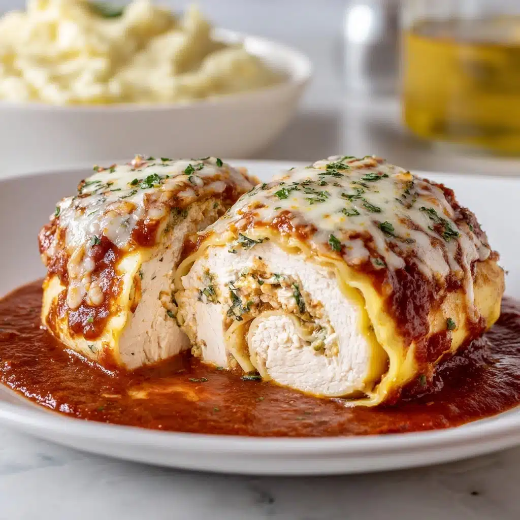 Chicken Parmesan Stuffed with Cream Cheese Recipe - Recipe Image