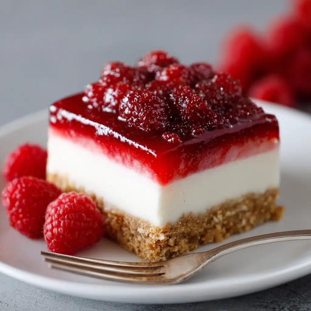 No-Bake Raspberry Cheesecake Bars Recipe