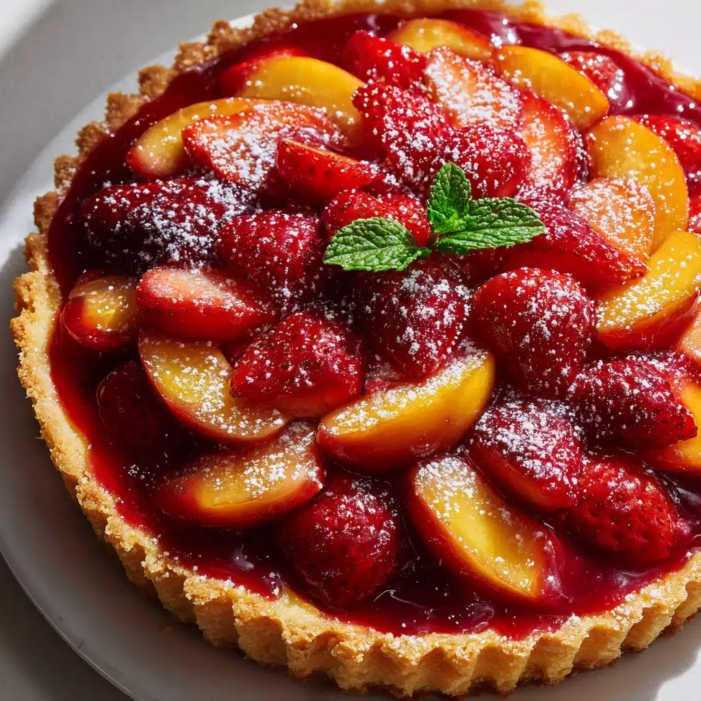 Strawberry Peach Cake Recipe - Recipe Image