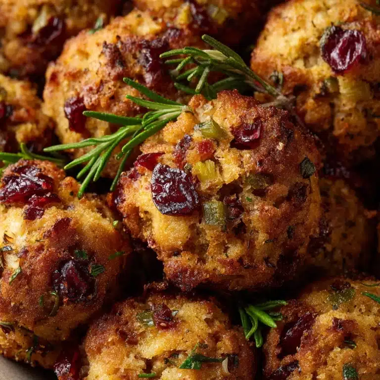 Cranberry & Turkey Stuffing Balls Recipe