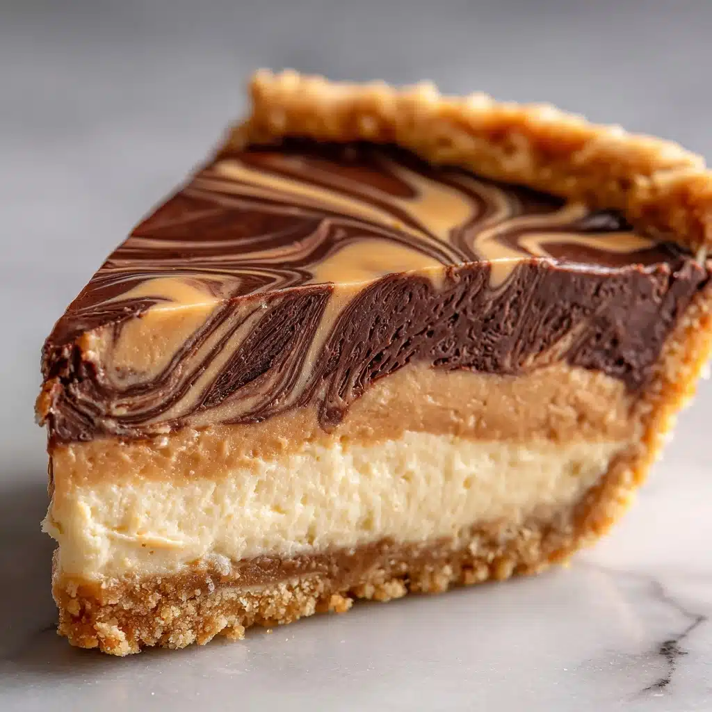 No-Bake Chocolate Peanut Butter Swirl Pie Recipe - Recipe Image