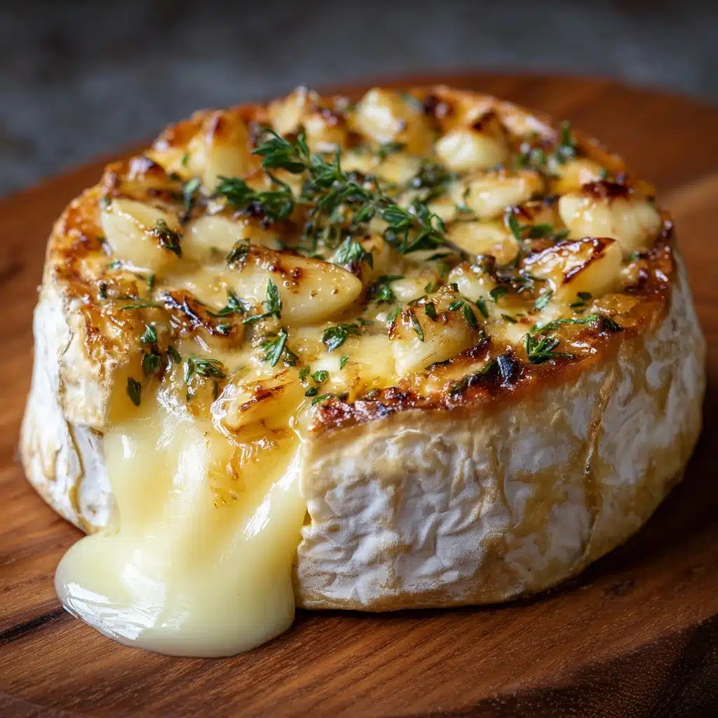 Savory Baked Brie with Garlic and Herbs Recipe - Recipe Image