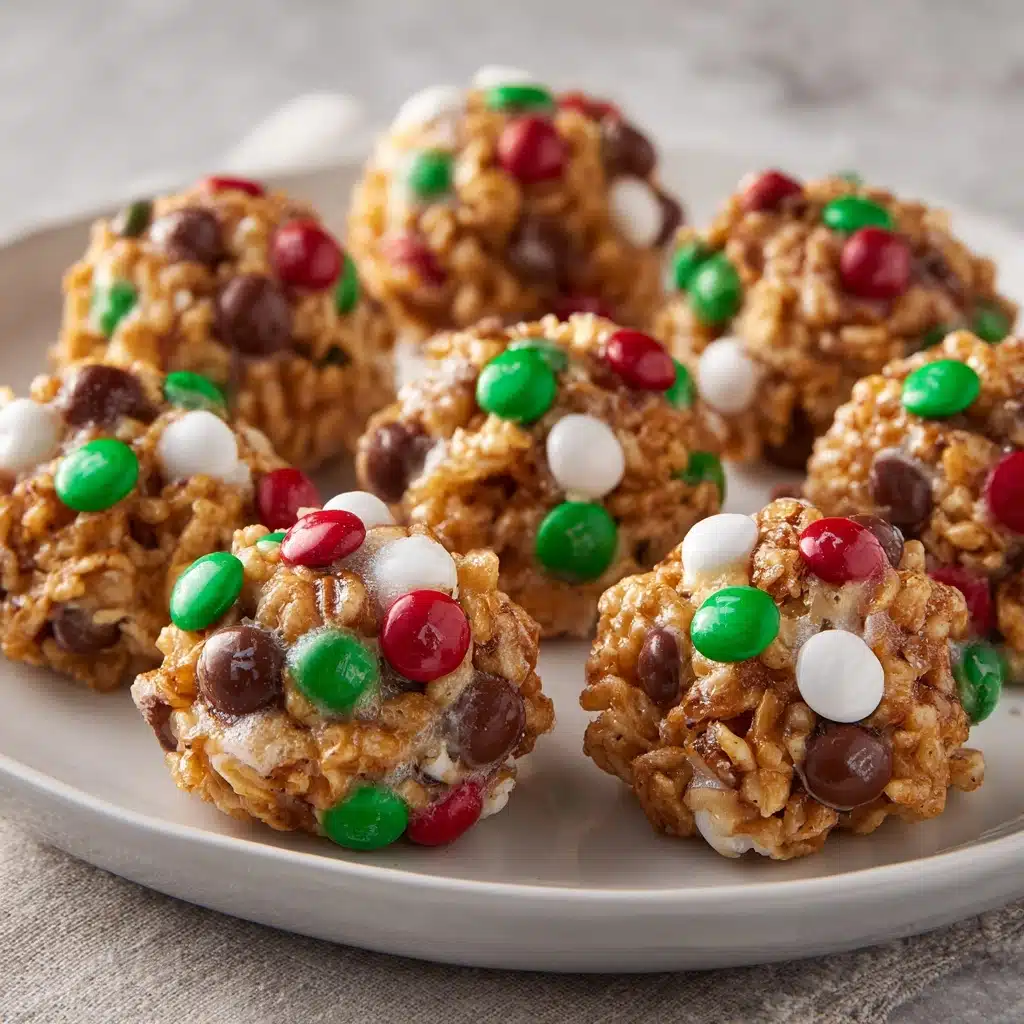 Christmas M\&M Peanut Butter Clusters Recipe - Recipe Image
