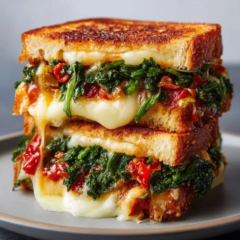 Mediterranean Spinach Grilled Cheese Recipe