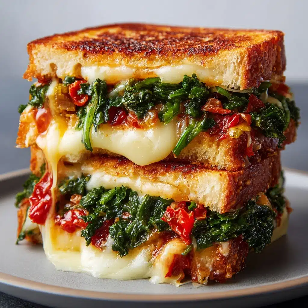 Mediterranean Spinach Grilled Cheese Recipe - Recipe Image
