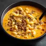 One-Pot Macaroni Cheeseburger Soup Recipe