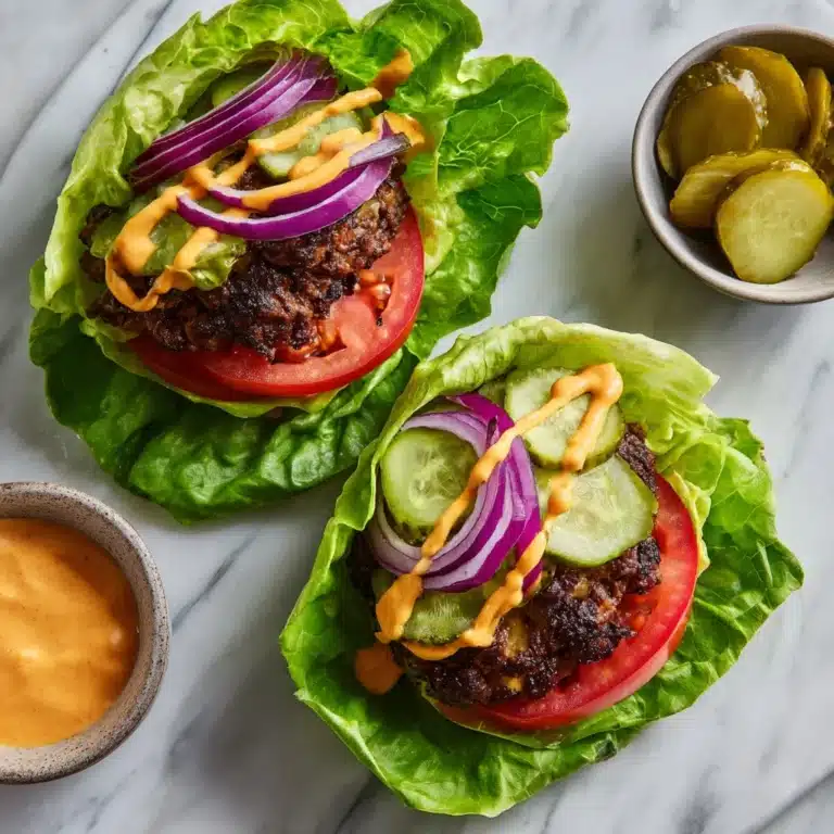 Low Carb Burger Lettuce Wraps Recipe