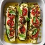 Caprese Stuffed Zucchini Boats Recipe