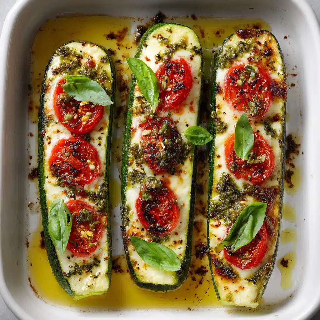 Caprese Stuffed Zucchini Boats Recipe - Recipe Image