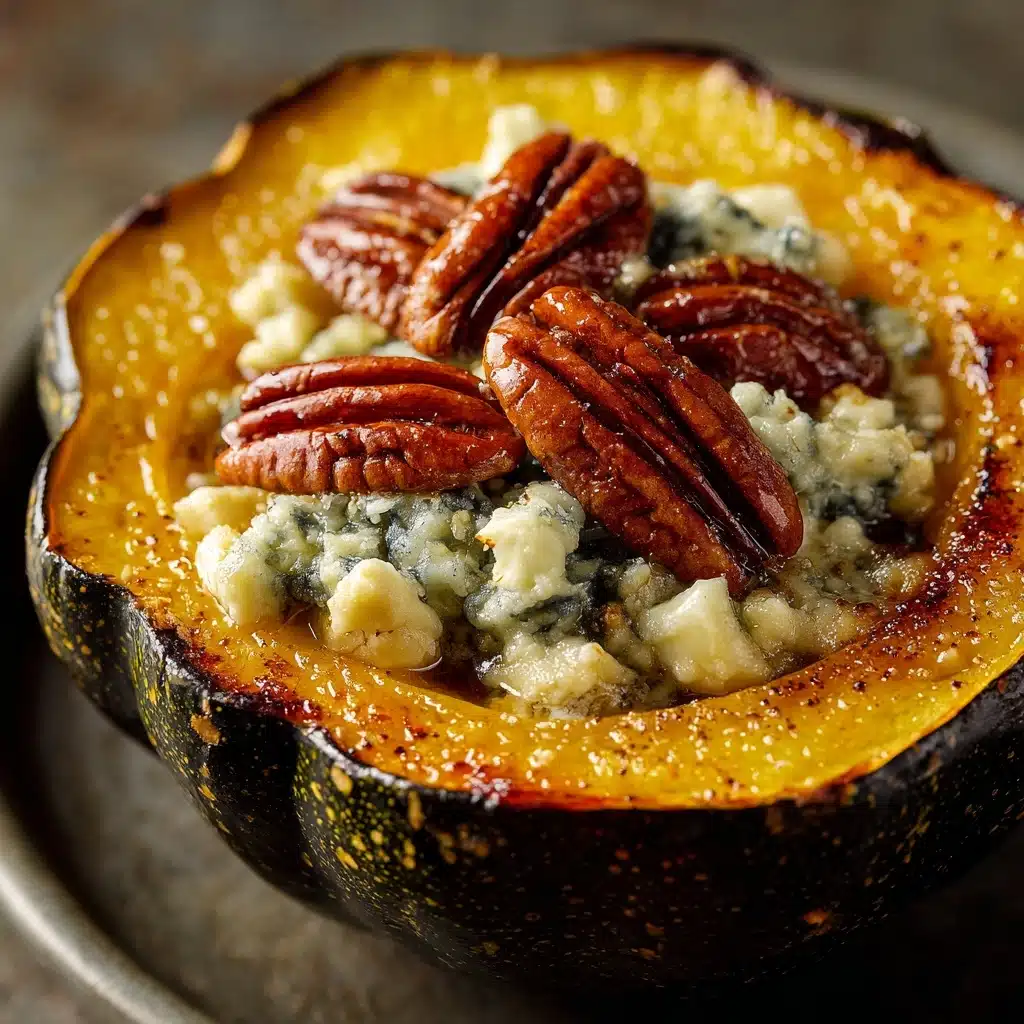 Maple Blue Cheese Pecan Roasted Acorn Squash Recipe - Recipe Image