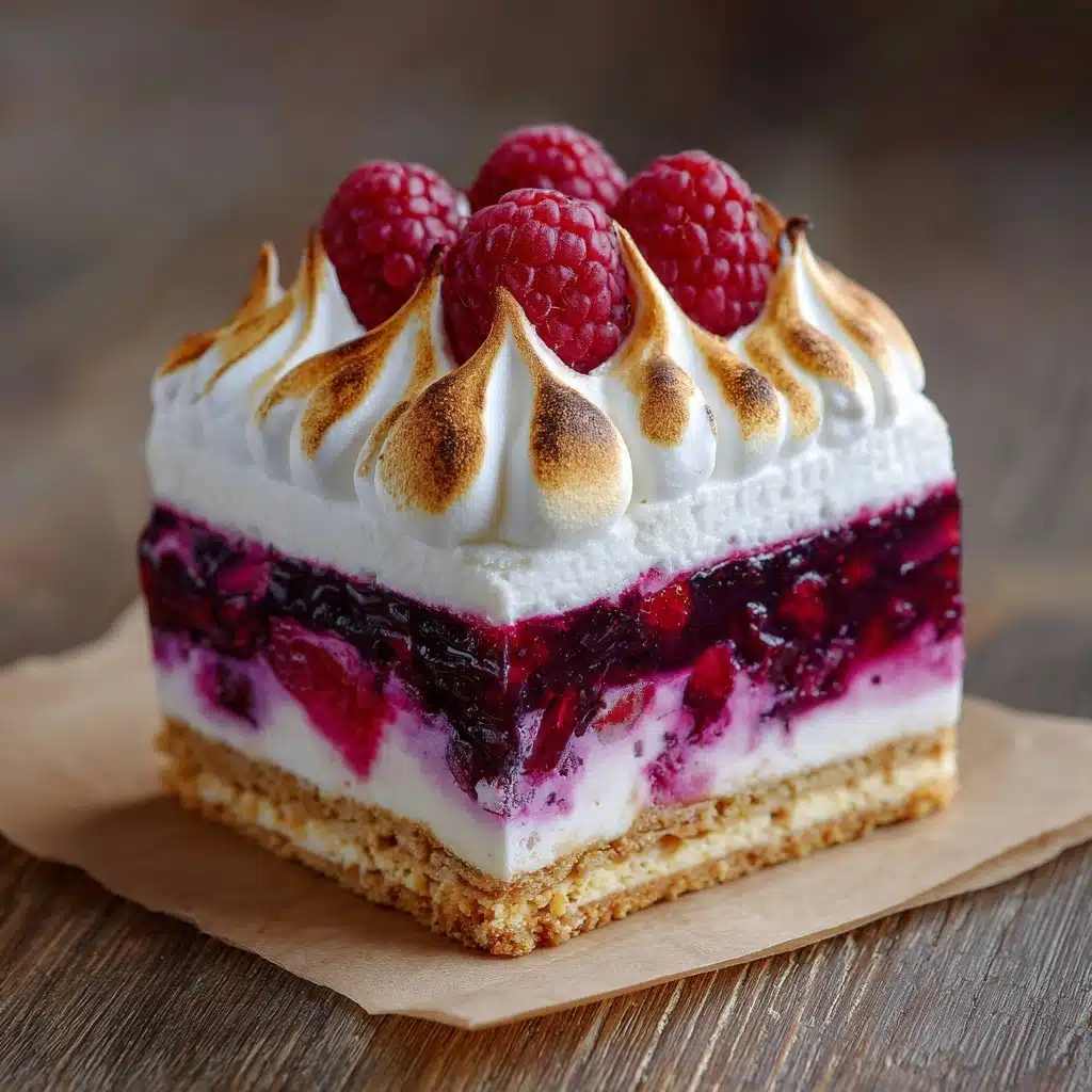 Double Raspberry Meringue Bars Recipe - Recipe Image
