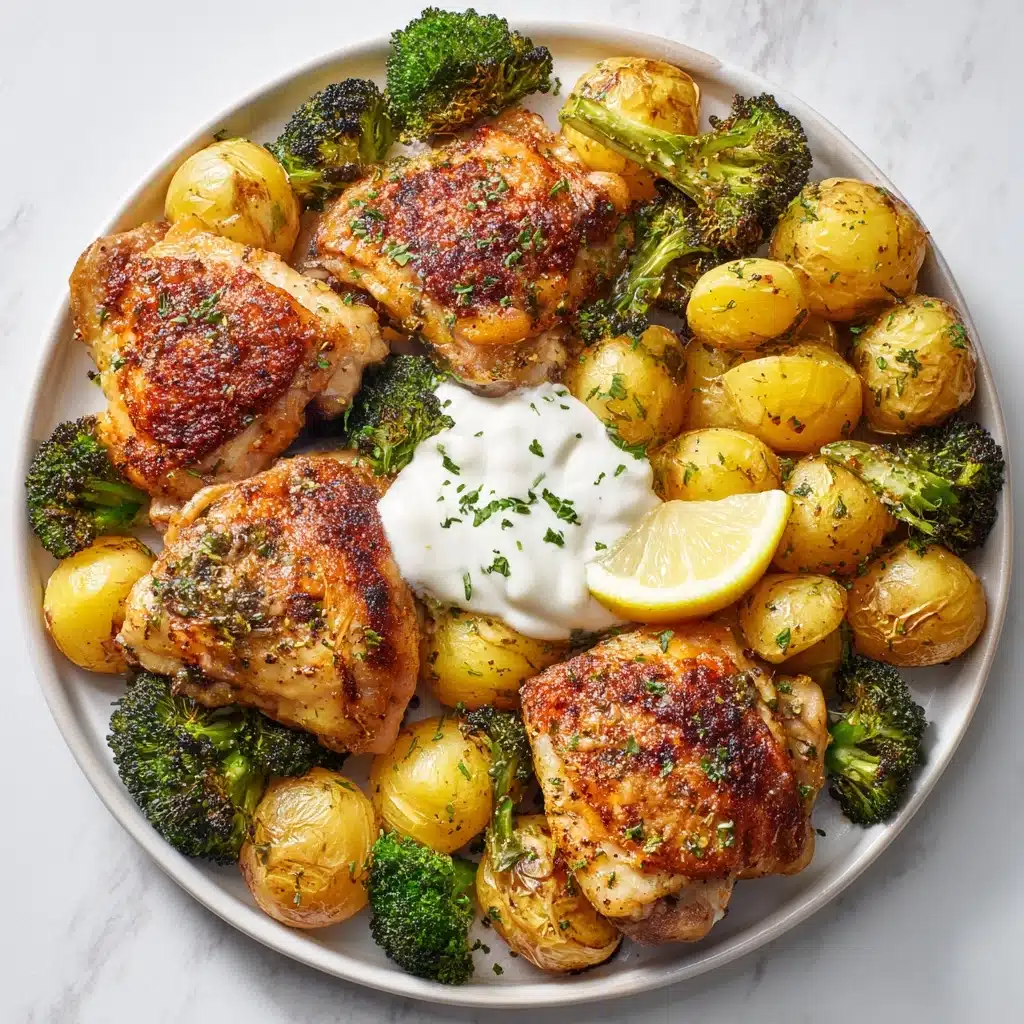 Lemon Garlic Chicken with Parmesan Herb Sauce Recipe - Recipe Image