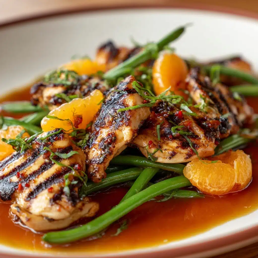 Blackened Chicken with Caramel and Clementine Dressing Recipe
