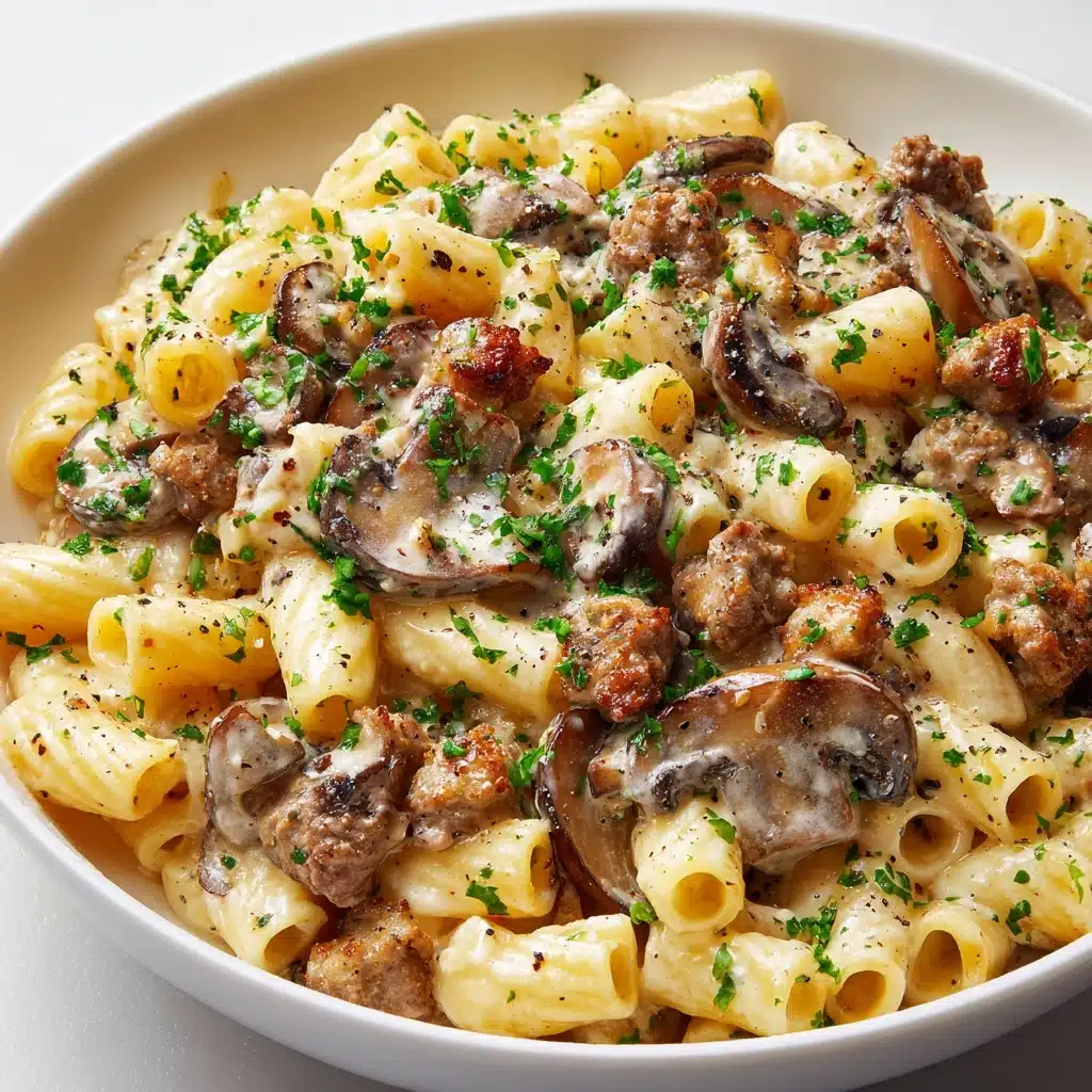 Creamy Beef and Mushroom Macaroni Recipe - Recipe Image
