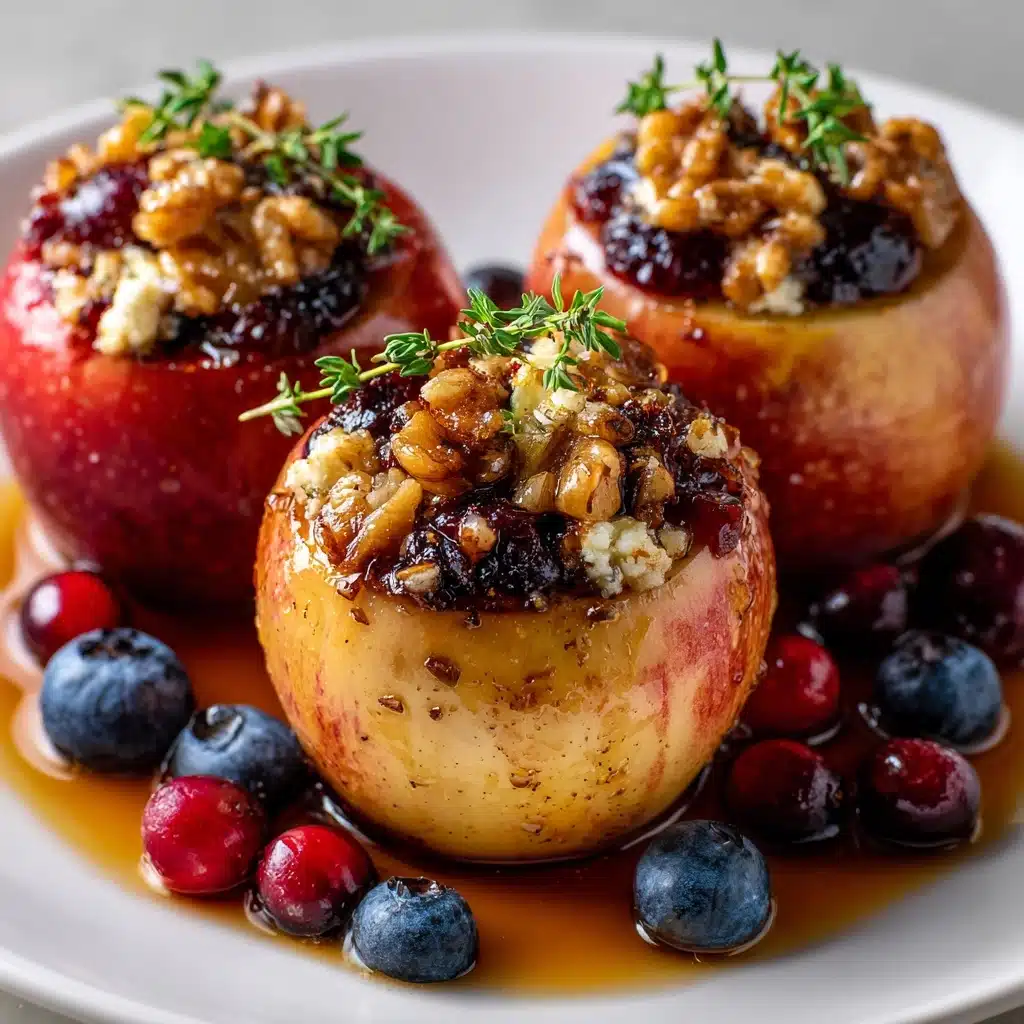 Baked Pears with Berries, Honey, Walnuts & Blue Cheese Recipe - Recipe Image