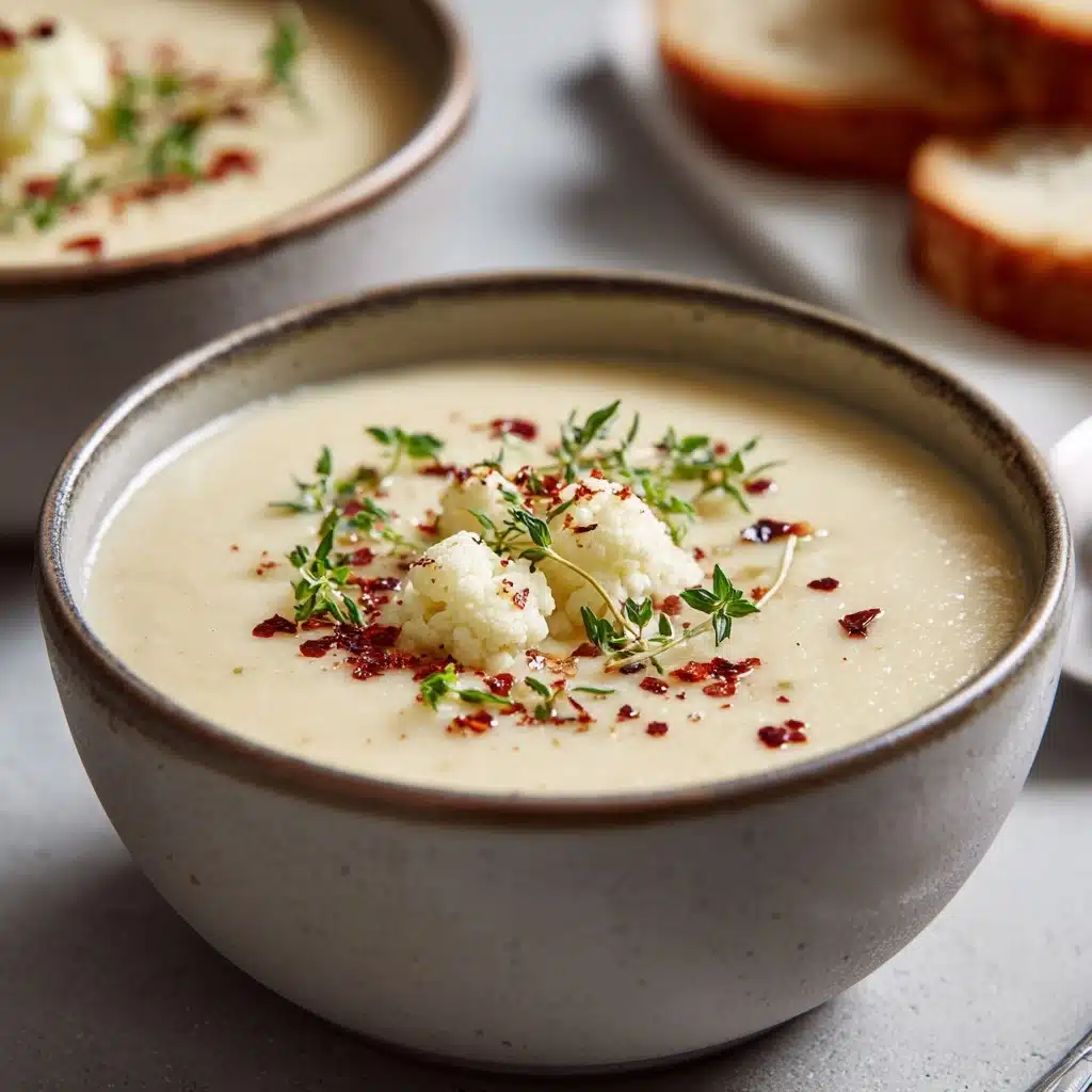 Delicious Vegan Cauliflower Soup Recipe - Recipe Image