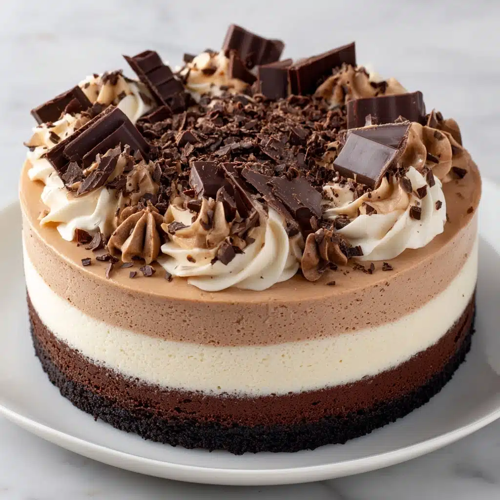 Tuxedo Cake – Triple Chocolate Mousse Cake Recipe