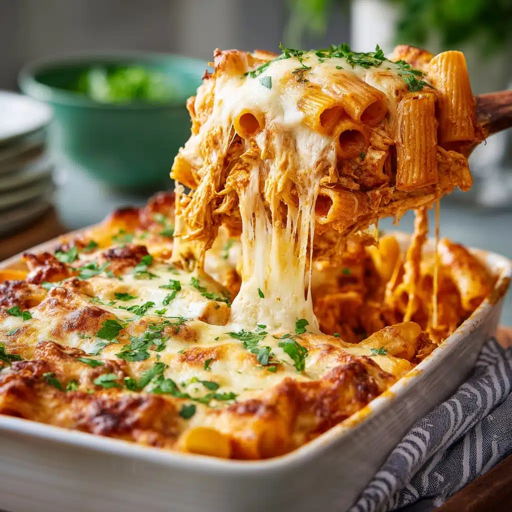Cheesy Baked Chicken Rigatoni Pasta Recipe