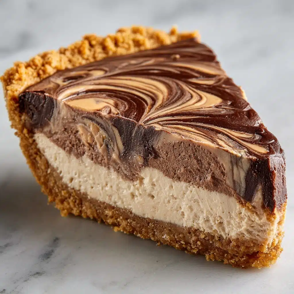 No-Bake Chocolate Peanut Butter Swirl Pie Recipe
